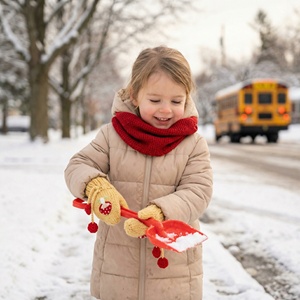 Gants d'hiver en coton pour enfants de 0 à 6 ans, longueur poignet |   Mitaines thermiques confortables pour une utilisation en extérieur et au quotidien - Product Image 5