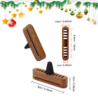 Diffuseur de parfum pour voiture en bois fait main, diffuseur d'air de luxe en bois pour voiture, clip de ventilation