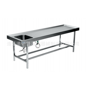 Mesa de Autopsia de Acero Inoxidable 304, Mesa de Disección Forense Simple para Hospital, Diseño Industrial Rectangular con Base de Patas - Product Image 1