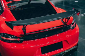 PD Style FRP/CF pare-chocs avant jupe latérale aileron de lèvre arrière Kits de carrosserie de garde-boue lifting pour Porsche <span class=keywords><strong>718</strong></span> Cayman Boxster 2016 - <span class=keywords><strong>2018</strong></span> - Product Image 5