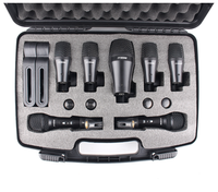 Kit de Microphones Professionnel PGA-DMK7 pour Batterie, 7 Pièces, Microphone pour Instruments de Musique