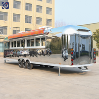 Remolque de Comida CAMPTRL para Helados y Café, Carrito de Venta Móvil Totalmente Equipado, Servicio de Catering al Aire Libre, Tamaño Personalizado, Camión de Comida para Hot Dogs y Pizza