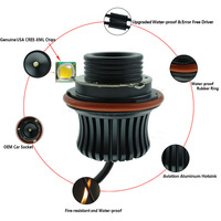 Ampoules de phares LED Angel Eyes Canbus blanches 12V H8 neuves pour E39