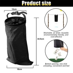 Promotional Gift Collapsible Car Garbage Bags Wholesale Custom logo Adjustable Car Trash <b>Bin</b> Garbage Storage Bag with logo - Product Image 3