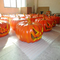 Statue de citrouille géante, thème Halloween, exposition dans un centre commercial, sculpture créative en fibre de verre, accessoires pour événements d'Halloween