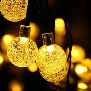 Luci a stringa solari 8 modalità luci a globo luci solari a fata impermeabili ad energia solare per le vacanze di natale nel cortile del giardino esterno