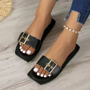 Женские Шлепанцы из искусственной кожи, удобные и мягкие повседневные шлепанцы для женщин в тропическом стиле, для осени, лета и весны - Product Image 2