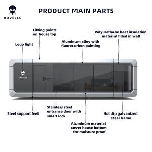 Casa Modulare in Acciaio a 2 Camere con Divano Letto Pieghevole, 4 Posti Letto Confortevoli in 38mq, Alimentata a Energia Solare ed Ecologica - Product Image 2