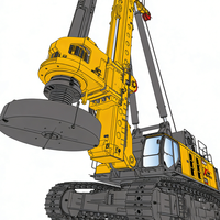 Foreuse rotative XR1600F, profondeur 50 m, diamètre 600-1600 mm, moteur à essence, pompe haute puissance, boîte de vitesses de haute précision, roulement