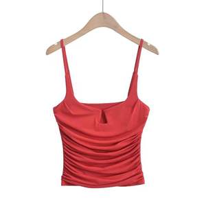 Haut bustier en dentelle florale pour femme, avec taille froncée, sans couture, à bretelles, style débardeur court, coupe ample, idéal pour les soirées. - Product Image 3