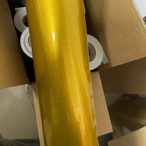 AURORAL CANDY Gold Body Car <b>Wrap</b> Vinyl Film Self-Adhesive Low Tack Glue Waterproof PVC for Furniture Decoration DIY Leopard - Product Image 5