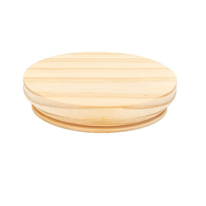 Tapa <span class=keywords><strong>de</strong></span> madera <span class=keywords><strong>de</strong></span> pino personalizada YUESHEN para tarro <span class=keywords><strong>de</strong></span> velas, cubierta <span class=keywords><strong>de</strong></span> madera maciza para bote <span class=keywords><strong>de</strong></span> té, piezas mecanizadas por CNC - Product Image 5