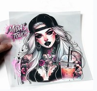 Harga Grosir Diskon Bahan PET Desain Cetak DTF Transfer Panas Stiker Setrika Transfer Panas untuk Kain