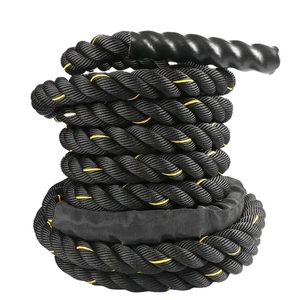 Cuerda de batalla de entrenamiento de potencia para gimnasio, con cubierta de nailon, Fitness - Product Image 2