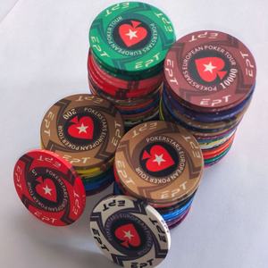 Jetons de <span class=keywords><strong>poker</strong></span> en céramique EPT de haute qualité pour Texas Hold'em, jetons de Mahjong, cartes à jouer, pièces de récompense, non toxiques et durables - Product Image 3