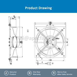 Ventilateurs axiaux électriques ebmpapst W2D250-GA02-07 250 mm 112 W 400 V AC, ventilateurs de climatisation, ventilateurs de refroidissement axiaux, ventilateurs de refroidissement pour chiller - Product Image 4