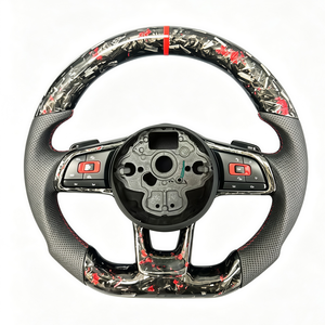Volante de Fibra de Carbono Forjado Personalizado para VW Golf 7 7.5 Mk7 Mk8 GTI GTD Polo 7 8 <span class=keywords><strong>Jetta</strong></span> CC - Product Image 1