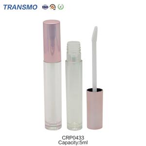 Tube de brillant à lèvres doré recyclable de 5 ml, contenant en plastique transparent pour repulpeur de lèvres et correcteur de cosmétiques - Product Image 2