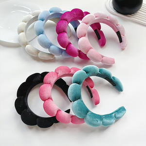 HLC Noir Rose Bleu Or Logo Rembourré Partie Bandeau Fabricant pour Femmes Filles Quotidien Fête Bandeau Éponge Bulle Coiffe - Product Image 5