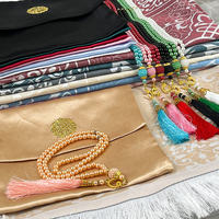Ensemble cadeau de tapis de prière turc portable, tapis musulman de voyage, tapis de prière turc portable