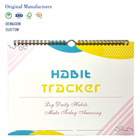 Myway 2026 – Journal de suivi d'habitudes avec couverture en cuir/PVC/PP, format personnalisable, reliure spirale – Planificateur d'objectifs motivants