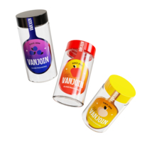 Flacon en verre mat imprimé 100ml 120ml 140ml avec bouchon à vis hermétique pour compléments alimentaires, poudre de fruits et emballage de capsules