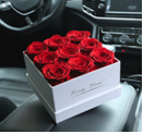 Fleur préservée dans une boîte carrée, Rose éternelle, pour décoration, 1 pièce, meilleure vente