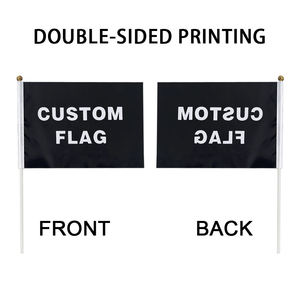 Custom Digital Printing Polyester Hand <strong>Flags</strong> with Acrylic Stick for Sports Events Cheering Prop - Product Image 4