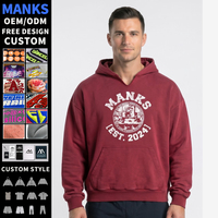 Sweat-shirt à capuche coupe ample pour homme, fabrication OEM ODM, coton, impression personnalisée du logo, design décontracté vintage de luxe pour homme