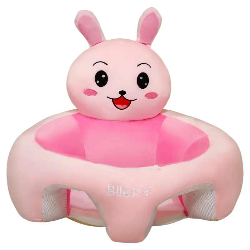 Fábrica venda quente plush cartoon bebê função cadeira 100% poliéster treinamento sit ultra soft support baby chair sofá
