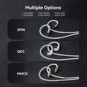 KBEAR HunYuan 2 cœurs 173 brins argent pur + OCC + alliage de cuivre + câble de mise à niveau <span class=keywords><strong>HiFi</strong></span> haute résolution plaqué argent pour ZSN PRO X - Product Image 5