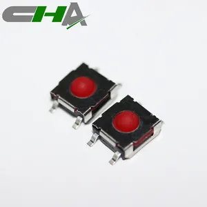 Cha cabeça de bola vermelha interruptor tátil smd interruptor tátil de 6mm à prova d'água interruptor tátil de cabeça redonda