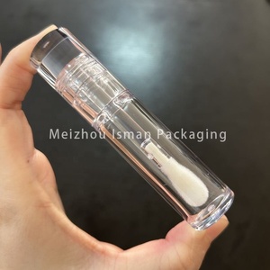 ISMAN Vente en gros de tubes à gloss à lèvres ronds transparents de 6 ml et 8 ml, grand applicateur, emballage vide pour gloss à lèvres, flacon personnalisé avec logo en cristal - Product Image 6