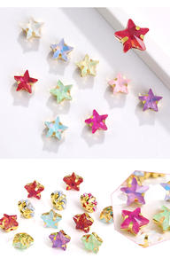 Nueva llegada 3D en forma <span class=keywords><strong>de</strong></span> corazón 10mm diamantes <span class=keywords><strong>de</strong></span> imitación <span class=keywords><strong>ESTRELLA</strong></span> <span class=keywords><strong>DE</strong></span> <span class=keywords><strong>5</strong></span> <span class=keywords><strong>puntas</strong></span> vidrio para coser con garra <span class=keywords><strong>de</strong></span> Metal para ropa <span class=keywords><strong>de</strong></span> bricolaje - Product Image 5