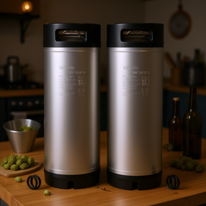 Barriles de Cerveza Vevor Corny Keg de 5 Galones, Acero Inoxidable, con Asas de Goma Dobles, para Uso en Cervecerías Caseras y Fiestas, 2 Piezas, con Cierre de Bola - Product Image 2