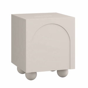 Sage <strong>Green</strong> Modern Ball Feet Bed Side Cabinet End <strong>Table</strong> Wooden Night Stand Nightstand <strong>Bedside</strong> <strong>Table</strong> with Drawers - Product Image 4