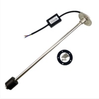 Capteur de niveau de carburant magnétique fabriqué en usine, type flotteur 4-20mA, tige en acier inoxydable, transmetteur de 200mm à 500mm de long, à montage supérieur