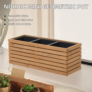 2024 G0077-A47 Macetas Colgantes Nórdicas de Madera, Creativas, Simples, Geométricas, para Suculentas y Flores, Mini Bandeja para Centro Comercial - Product Image 2