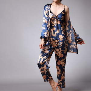 Gli amanti Elegante Raso di Seta Abito Di Seta Delle Donne Degli Uomini di Kimono Accappatoio Estate Femminile Degli Indumenti <span class=keywords><strong>Da</strong></span> <span class=keywords><strong>Notte</strong></span> Mens <span class=keywords><strong>Vestaglia</strong></span> Donne Drago Pigiama <span class=keywords><strong>Set</strong></span> - Product Image 5