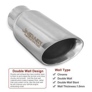 Punta di scarico di alta qualità 2.25 aspirazione silenziatore di scarico per auto tubo di coda silenziatore di scarico - Product Image 3