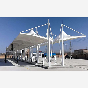 Structure de tension auto-nettoyante imperméable en PVC/PVDF personnalisable pour abri de voiture et auvent d'ombrage - Product Image 1
