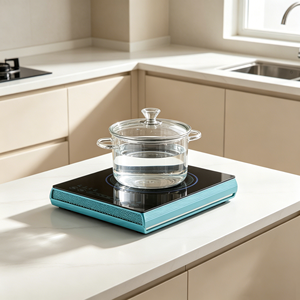 Hornillo Cuadrado Manual de un Solo Quemador Compatible con el Hogar, para Hervir Agua y Freír, de Alta Potencia, Funciona de Forma Segura hasta 2 Personas - Product Image 1