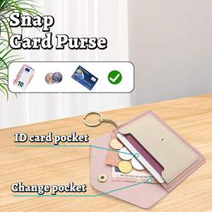 Custom Birth Control Pill Case/Wallet PU Leather Medicine Holder Keychain Envelope Purse with Snap Closure and Keyring Holder - Product Image 3
