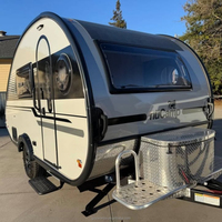 Remorque de camping compacte et légère à prix abordable, conforme aux normes australiennes, mini-caravane tout-terrain en forme de goutte d'eau