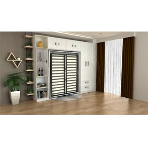 Incredibile <span class=keywords><strong>Letto</strong></span> a Parete Verticale Smart Girevole Più Resistente <span class=keywords><strong>con</strong></span> <span class=keywords><strong>Libreria</strong></span> e Tavolo a Scomparsa Intelligente Popolare per Monolocali - Product Image 2