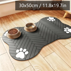 Tapis de litière moderne pour animaux de compagnie, anti-éclaboussures, en boue de diatomée, forme carrée, facile à nettoyer, pliable, pour chats et chiens - Product Image 4