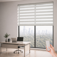 Persianas Zebra 100% Opacas con Certificación YCSP REACH, Persianas Enrollables de Tela Impermeable Automáticas para Decoración de Oficinas, Hoteles y Comercios