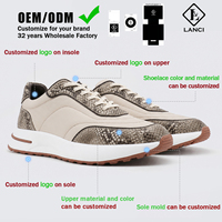 Chaussures de créateur fabriquées en usine LANCI, baskets personnalisées de haute qualité pour hommes, baskets décontractées pour hommes, respirantes