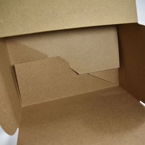 Cajas de embalaje de papel kraft de buena calidad, embalaje negro de hamburguesa, caja de almacenamiento de comida personalizada para llevar - Product Image 5