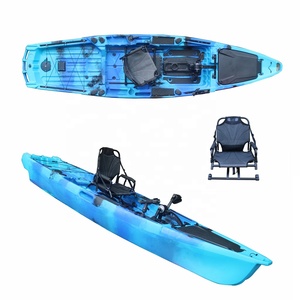 Kayak à pédales en plastique pour la pêche, vente chaude, 13 pieds, une personne, matériau HDPE, certifié CE, accessoires de canoë-radeau, garantie de 2 ans - Product Image 5